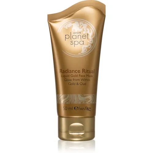 Avon Planet Spa Radiance Ritual feuchtigkeitsspendende Gesichtsmaske mit Goldpuder 50 ml