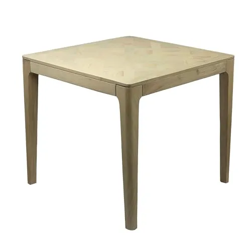 FineBuy Esstisch Massivholz Mango 80x80 cm - Handgefertigter Küchentisch für 4 Personen - Quadratischer Esszimmertisch aus hochwertigem Mango Massivholz, handgefertigt und einzigartig. Ideal für gemütliche Mahlzeiten mit bis zu vier Personen. Pflegeleicht und mit schützenden Kunststoffnoppen ausgestattet.