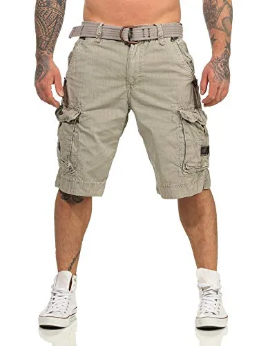 Jet Lag Herren Cargo Shorts Take Off 7 Grey W32 - Bequeme Herren-Shorts mit geräumigen Seitentaschen, ideal für lässige Freizeitlooks und entspannte Tage.