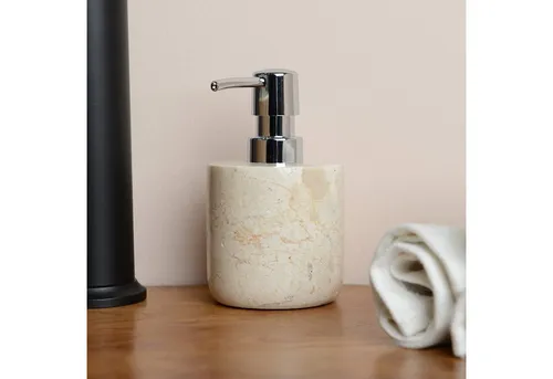 wohnfreuden Seifenspender Marmor Lasa creme, 30836 in beige von Wohnfreuden