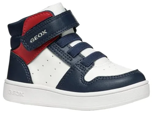 Geox Baby Jungen B Eclyper Boy Sneaker Blau 23 EU - Bequemer Sneaker mit atmungsaktivem Design, ideal für einfache Handhabung dank Einzelklettverschluss und elastischen Schnürsenkeln. Perfekt für aktive Kinder!