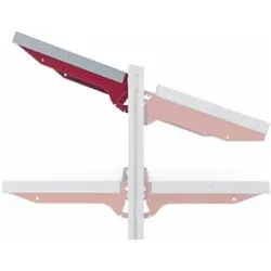 Rocholz Ablageboden komplett mit Trägerarmen Typ A SYSTEM FLEX BxT 800x200 mm RAL9006/3003