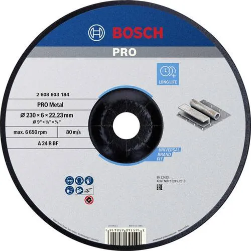 Bosch Accessories 2608603184 Schruppscheibe gekröpft 230 mm 1 St. Stahl
