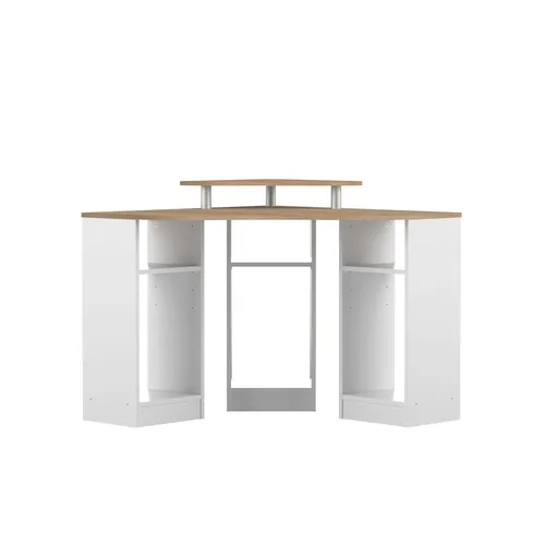 TemaHome »Corner« Schreibtisch Weiß mit Eiche 82x94x94 cm