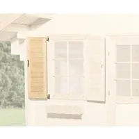 Weka Fensterladen für Gartenhaus 149 und 149 A, Natur - Zubehör für Gartenhäuser, passend für Modelle 149 und 149 A. Einseitig zu befestigen, inklusive Beschlägen und in natürlicher Farbvariante.