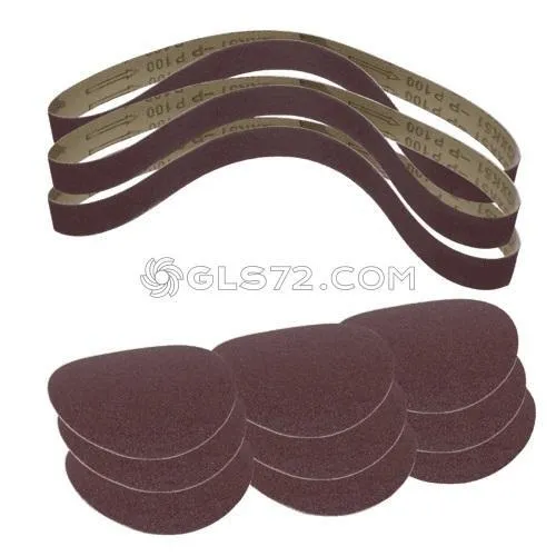 Set 12 teilig 3 schleifband und 9 schleifpapier fur SCHEPPACH BTS700