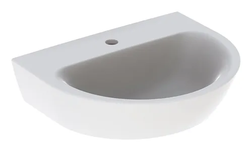 Geberit Renova Waschtisch 550 mm x 450 mm - Weiß - Eleganter Waschtisch ohne Überlauf, ideal für moderne Badezimmergestaltung und platzsparend.