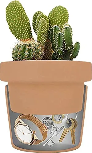 Kh-security 370189 Blumentopftresor mit Schlüsselschloss - Safes für Wertgegenstände, ideal als dekorativer Blumentopf mit sicherem Geheimversteck für Bargeld, Schmuck und mehr.
