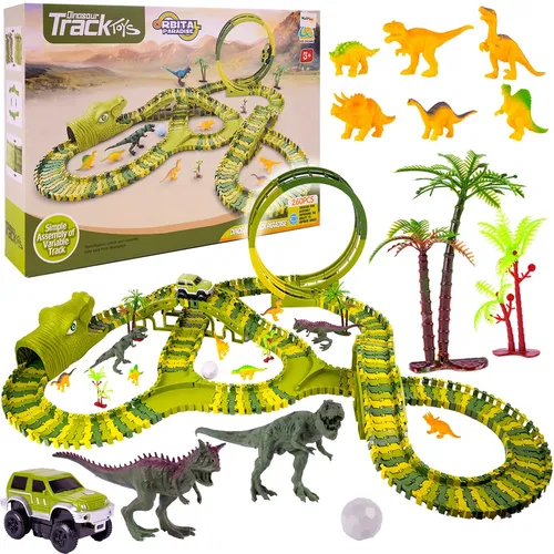 MalPlay Mega Dinosaur 260 Teile Autostrecke Dino Magic Park Track Jurassic ab 3J