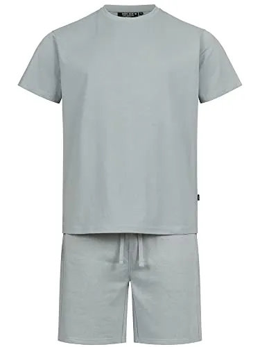 Indicode Herren Comfy Shorts & Shirt Set | Sweatshorts & T-Shirt Bundle aus Baumwollmischung 3XL - Herren-Shorts im Regular Fit, ideal für lässige Tage. Hergestellt aus einer komfortablen Baumwollmischung und nachhaltig verpackt.