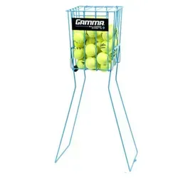 GAMMA Ballhopper Hi Rise 75 blau - Badminton Sammelkorb für bis zu 75 Bälle, mit rostgeschützter Beschichtung und stabilen Griffen. Ideal für Spieler und Eltern zum einfachen Aufsammeln.
