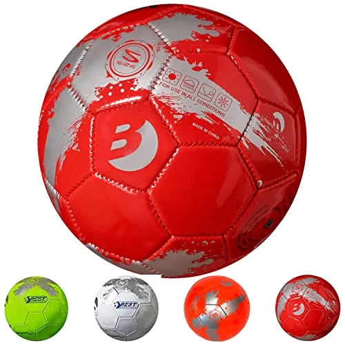 BEST SPORTING Fußball Speed 2.0 in Rot - Hochwertiger Ball für Kinder in Größe 5 - Cooles Design für Fußball-Training
