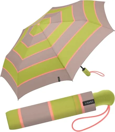 Esprit Taschenschirm Easymatic Light Auf-Zu Automatik Collegiate Stripe - Atmosphere