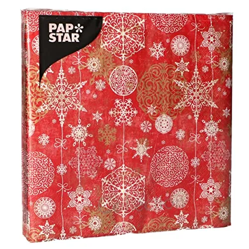 Papstar Servietten Shining Snowflakes