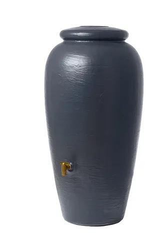 Regenamphore 220l anthrazit - stilvolle Regentonne - Wasserspeicher & Regentonnen mit 220l Füllmenge, elegantem Amphoren-Design und praktischem Kunststoff-Auslaufhahn für effiziente Wassernutzung.