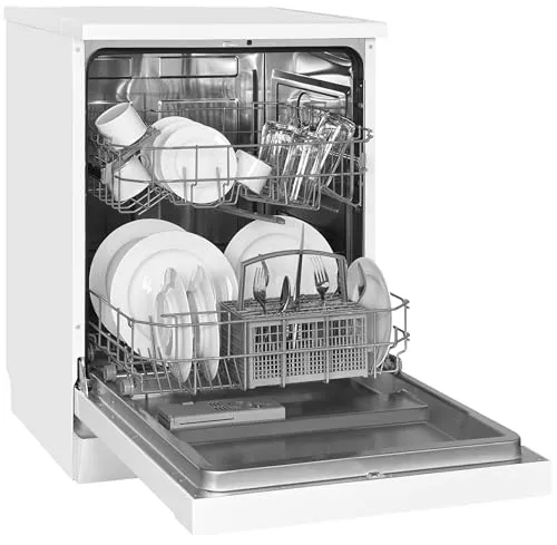 exquisit Standgeschirrspüler GSP6312-030D, 12 Maßgedecke - Geschirrspüler mit Aqua-Stopp und LED-Display, ideal für sicheres und effizientes Geschirrspülen in der Familie.