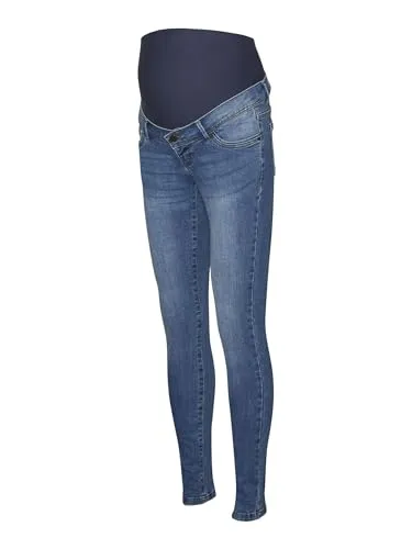 Mamalicious Skinny-fit-Jeans - Hochwertige Jeans für Schwangere in Blau XS - Jeans für Schwangere mit hohem Tragekomfort, gefertigt aus einer bequemen Baumwollmischung, ideal für den Alltag.