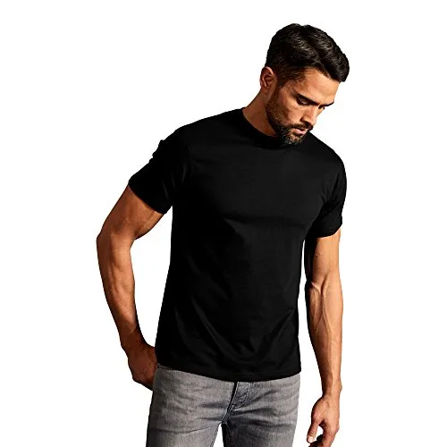 Basic T-Shirt Herren, Schwarz, M