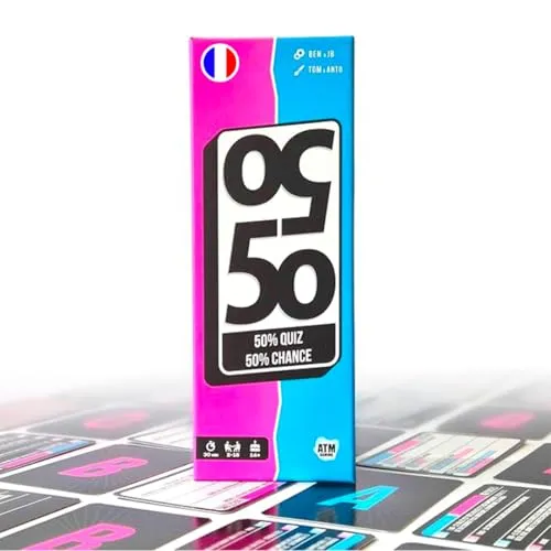 50 – Gesellschaftsspiel – Quiz Kultur Allgemeine Fun – Gesellschaftsspiel ab 14 Jahren – für Jugendliche und Erwachsene – ab 2 Spieler – Familie, Abend, Aperio, lustiges und originelles Geschenk 50