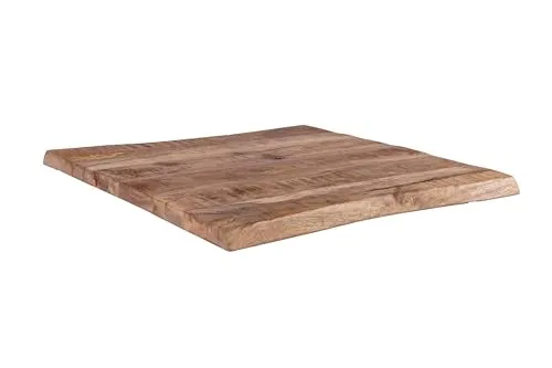 SAM Holzplatte 60x60 cm Curt – Massive Tischplatte aus Mangoholz mit Baumkante - Esszimmertisch – Hochwertige 60x60 cm Holzplatte aus massivem Mangoholz, ideal für kreative DIY-Projekte und individuelle Möbelgestaltungen.