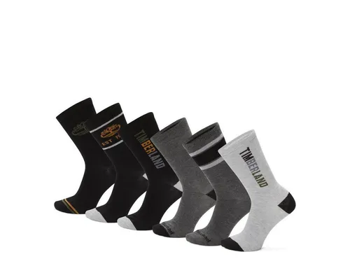 Timberland 6er-Set Socken in Schwarz/Grau, Größe M von Timberland