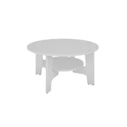 Couchtisch Jonny, weiß, 80 cm - Stylischer Couchtisch Jonny in Weiß mit zusätzlicher Ablageplatte, ideal für jedes Wohnambiente. Maße: B: 80 cm, H: 42,5 cm. Perfekt für gemütliche Abende!