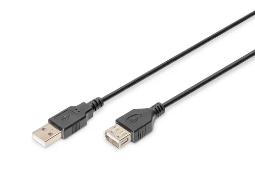 Digitus USB Verlängerungskabel, Typ A St/Bu, 3.0, USB 2.0 geeignet, sw