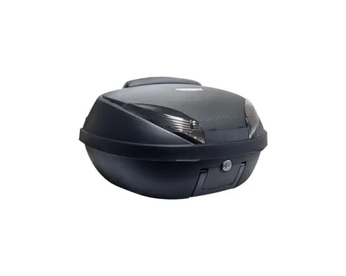 Top Motorradhülle S-Line 52L schwarz M/Carbon DIM:58 x 45 x 32,5 cm (2 Helme) Platine, Rückenstütze und Griff
