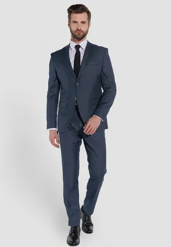Steffen Klein Herren Designer Anzug - Slim Fit - Größe 106 - Zweiteiler Business Anzug - Graublau - Eleganter Slim Fit Anzug in Graublau für Herren, ideal für Business und besondere Anlässe. Hochwertiger Materialmix sorgt für angenehmen Tragekomfort und edlen Fall. Vielseitig kombinierbar für jeden Anlass.