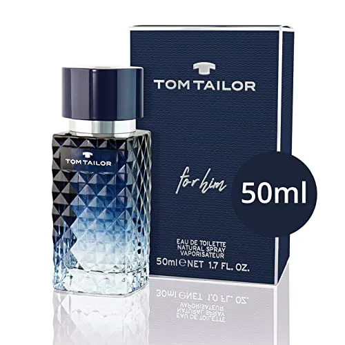 Tom Tailor For Him Eau de Toilette 50 ml - Eau de Toilette für Herren mit spritzigen Duftnoten von Bergamotte und Himbeere, ideal für jeden modischen Look und zur Betonung der individuellen Persönlichkeit.