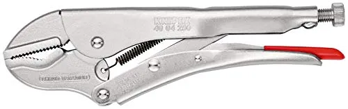 KNIPEX 40 04 250 SB Universal-Gripzange 250 mm - Zangen für vielseitige Anwendungen, hält Rund-, Profil- und Flachmaterial sicher fest. Hohe Belastbarkeit und Einhandbedienung mit Kniehebelübersetzung für hohen Spanndruck.