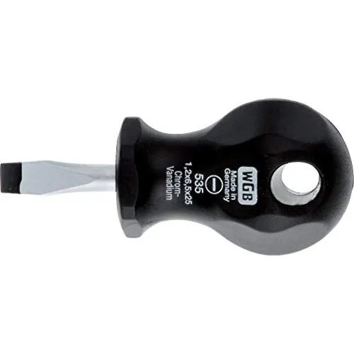 WGB Schlitz Schraubendreher 5,5mm kurz - Kugelgriff - Chrom-Vanadium Stahl - DIN ISO 2380