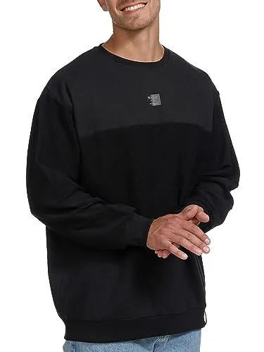 Indicode Herren INBridge Sweatshirt mit RIPP-Bündchen aus Baumwoll-Mix | Sweater Pullover für Männer Black, XXL
