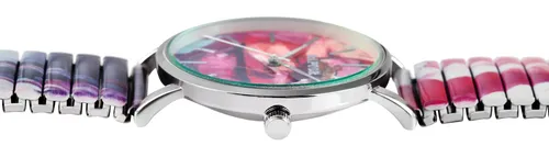 Raptor Quarzuhr Colorful Edition - Armbanduhren mit hochwertigem Quarzuhrwerk und farbenfrohem Edelstahlzugarmband, ideal für stilbewusste Damen.