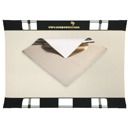 Sun-Bouncer MINI Reflector KIT Zebra Gold/Silber - Lichttechnik - Das Sun-Bouncer Mini Kit mit Zebra Gold/Silber und weißer Rückseite bietet eine super leichte und extrem stabile Lösung für perfekte Lichtreflexionen beim Fotografieren.