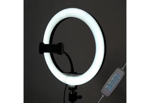 TronicXL Ringlicht Großes Ringlight 10 Zoll ohne Stativ Handy Licht Beauty Lampe Foto, mit Kugelkopf für Smartphones iPhones Videos Streaming Schminken