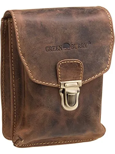 Gürteltasche Greenburry Leder saddle braun - Damen Gürteltasche aus hochwertigem Leder in elegantem Braun, ideal für stilvolle Outfits und praktische Nutzung.