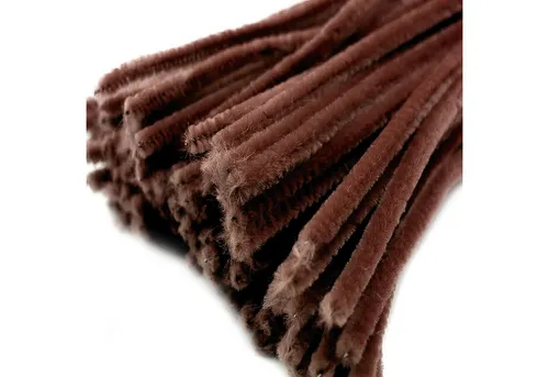 maDDma Basteldraht 20 Draht Pfeifenreiniger 6 mm Länge 30cm CHENILLE Farbe wählbar, braun