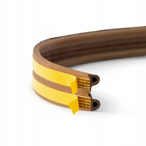 Dichtung, Dichtungsband für Fenster und Türen, Länge: 10 m, 9 x 5,5 mm, braun, P-Profil, aus EPDM