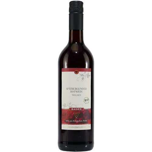 Bio Baden Spätburgunder Rotwein trockener Qualitätswein 750ml