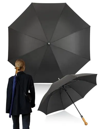 LOGAN & BARNES Selbstverteidigungsschirm DETROIT Ø120cm in schwarz von LOGAN & BARNES