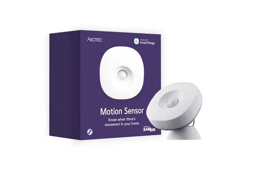 AEOTEC Zigbee Bewegungsmelder - Automatische Lichtsteuerung & Temperatursensor - Bewegungsmelder für Smart Home, erkennt Bewegungen in 120° und hat einen integrierten Temperatursensor. Ideal für die automatische Lichtsteuerung und einfach zu montieren.