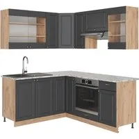 Vicco Eckküche Fame-Line - Küchenzeilen im klassischen Landhausstil, hochwertige Fronten und edles Design für ein harmonisches Gesamtbild in Ihrer Küche.