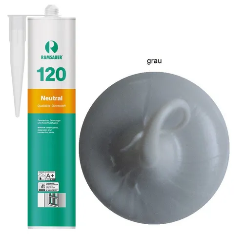 Ramsauer Dichtstoff Ramsauer 120 Neutral Silikon Dichtstoff 310ml Kartusche, gebrauchsfertig, UV- und witterungsbeständig, anstrichverträglich