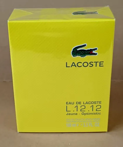 Lacoste Eau de Lacoste L.12.12 Jaune Optimistic EDT Spray 100ml - Herren Eau de Toilette mit frischem Zitrusduft, ideal für den täglichen Gebrauch und für einen optimistischen Auftritt.