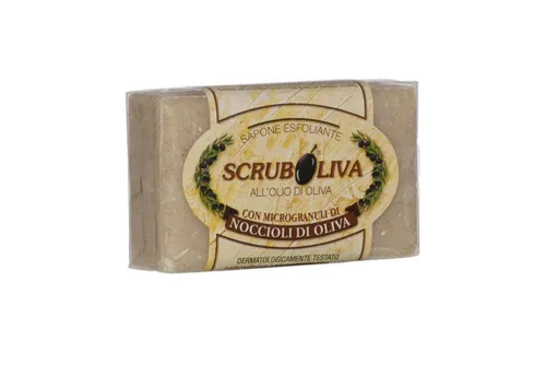 Fratelli Risso Handseife Peelingseife mit Olivenöl und Olivengranulat - 150gr