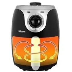 Tristar Heißluft-Fritteuse 2l 1000W Schwarz, Silber - Kompakte Fritteuse mit Heißluftkonvektion für fettfreies Frittieren, Grillen und Backen. Ideal für gesunde Küche und kleine Haushalte.