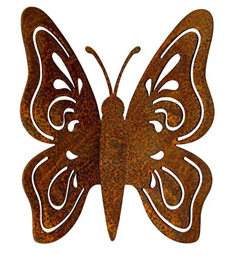 Manufaktur Lichtbogen Edelrost Schmetterling zum Einschrauben