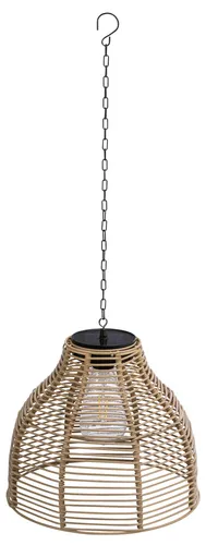 Produktbild Dehner LED Solarleuchte Mila – Rattanoptik, warmweißes Licht, Dämmerungssensor, IP44