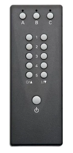 Busch-Jaeger 6780 Handsender WaveLINE - Funk-Fernbedienung Schwarz - Zubehör für Sicherheitstechnik: Netzunabhängige Funk-Fernbedienung mit 15 Funkkanälen und 30 Lichtszenen, ideal für komfortable Steuerung von Licht und Jalousien.